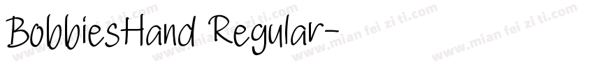 BobbiesHand Regular字体转换